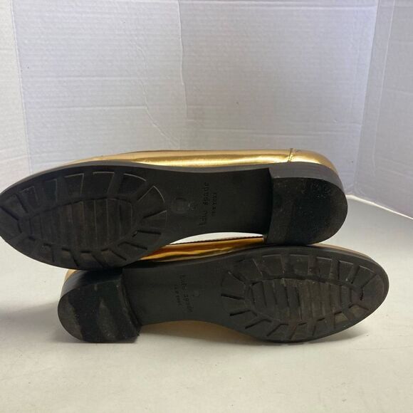 KATE SPADE Women’s Gold Metallic Loafers Flats Size 6M - Picture 6 of 11